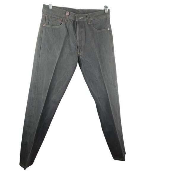 Levi's 501 Men's Straight Leg Corte Recto Gray Button Fly Jeans Sz 34X32 - Picture 1 of 5